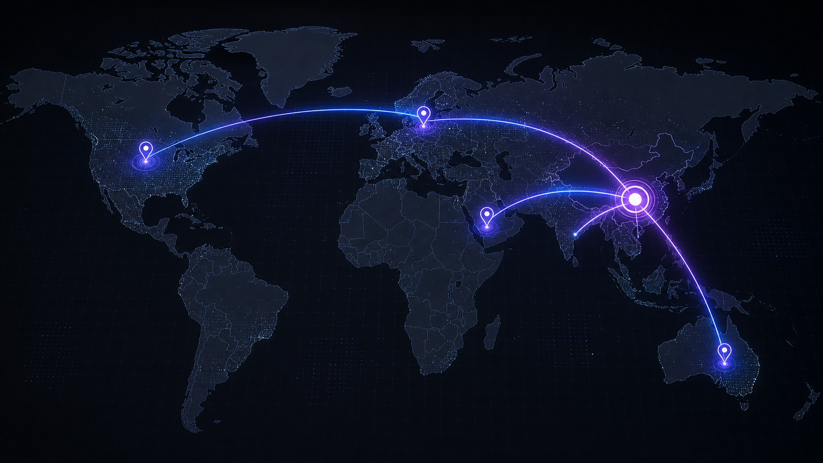 Event Golden global warehouse network map from China to overseas warehouses
