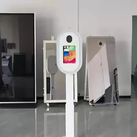 High Quality DSLR Salsa iPad Photo Booth With Lock Acrylic Frame Portable Wireless Box Wood Pro 12.9