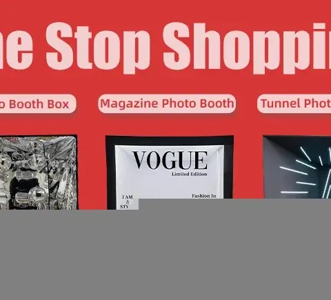 Unique Decorative Glass Infinity DIY White Cube Magazine Photo Booth Box Glamour Reflection Selfie thumbnail 3