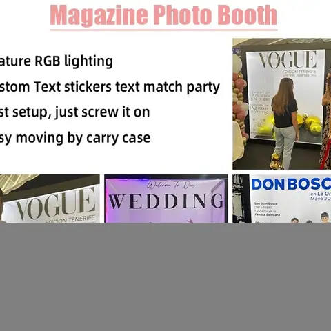 Outdoor Custom Vogue Wedding Magazine Photo Booth Box With PVC Walk-in Cover thumbnail 4