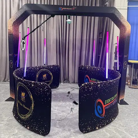 2026 New Technology 360 Photo Booth Set for Wedding Party Overhead 360 Photo Booth 360