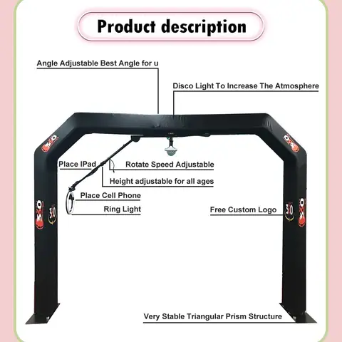 Newest Over the Head Photo System for Large Groups With Professional Arm Ring Overhead 360 Photo Booth thumbnail 3